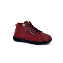 Baskets Ivoire 500-358 Cuir Bordeaux