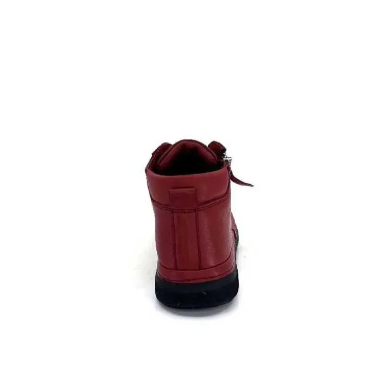 Baskets Ivoire 500-358 Cuir Bordeaux