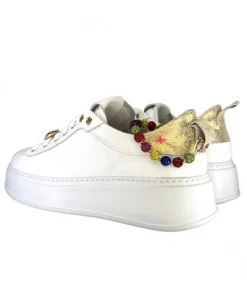 Baskets Plateforme Giopiu Pia46 Cuir Blanc