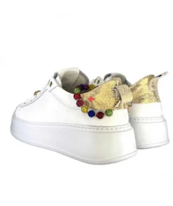 Baskets Plateforme Giopiu Pia46 Cuir Blanc