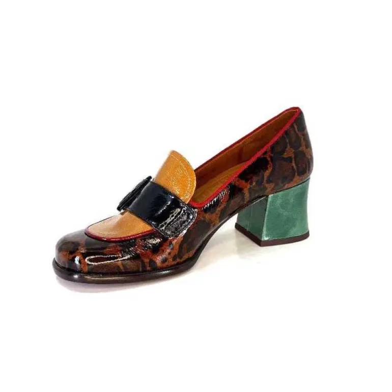 Chie Mihara Meisen Cuir Marron Rouge Vert