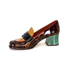Chie Mihara Meisen Cuir Marron Rouge Vert