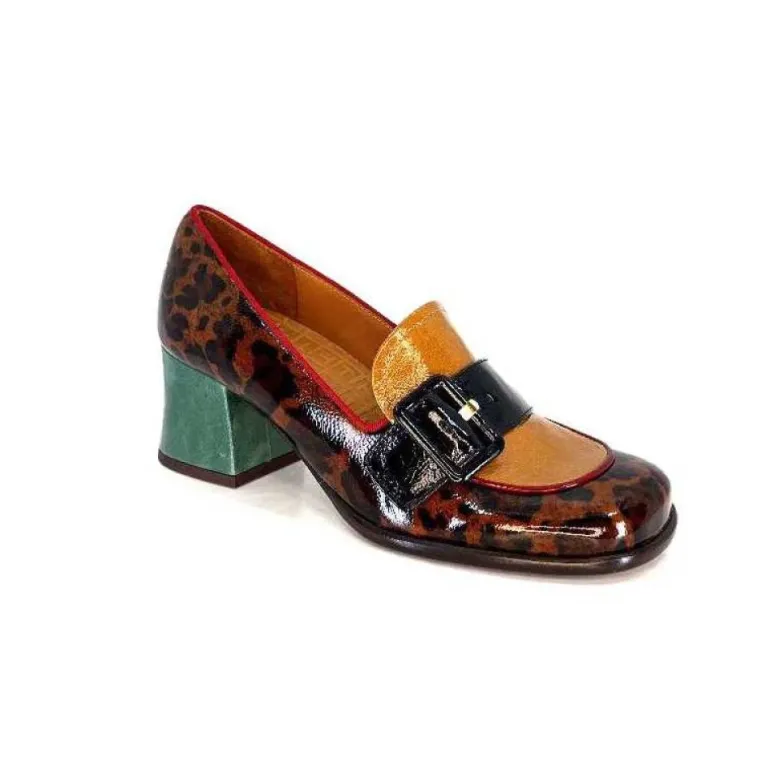 Chie Mihara Meisen Cuir Marron Rouge Vert