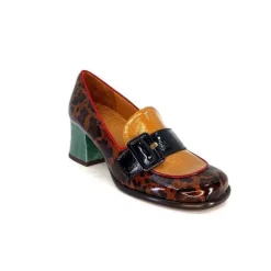 Chie Mihara Meisen Cuir Marron Rouge Vert