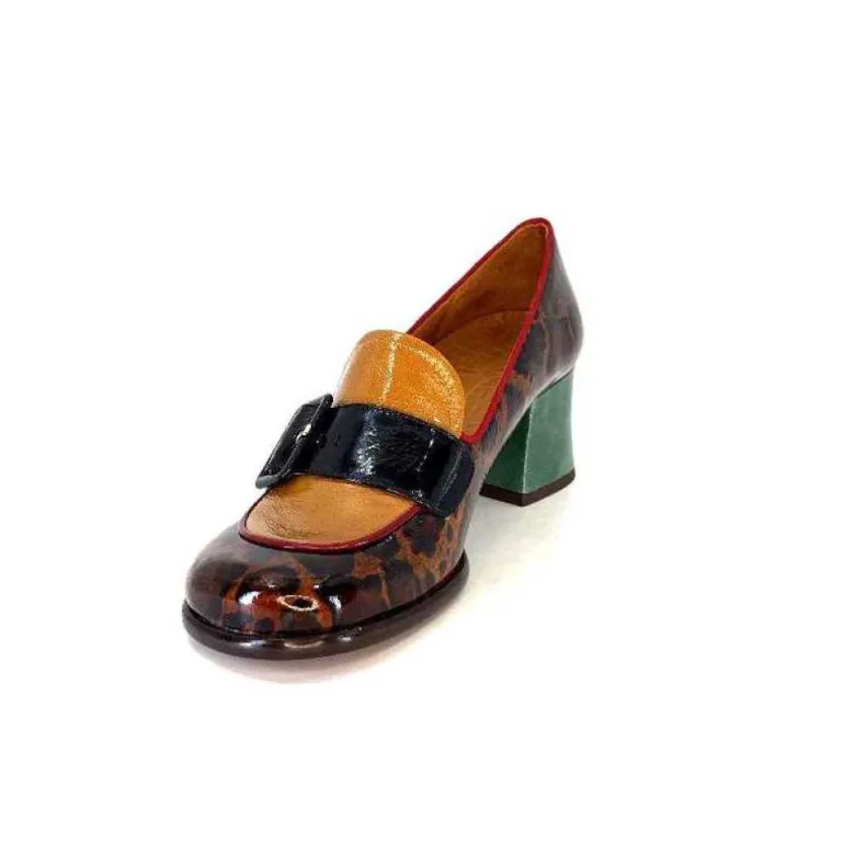 Chie Mihara Meisen Cuir Marron Rouge Vert