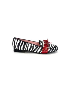 Dansi 5282 Cuir Blanc Noir Rouge