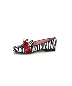 Dansi 5282 Cuir Blanc Noir Rouge