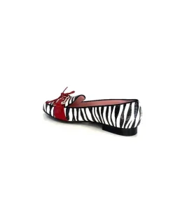 Dansi 5282 Cuir Blanc Noir Rouge