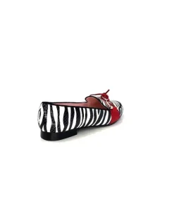 Dansi 5282 Cuir Blanc Noir Rouge
