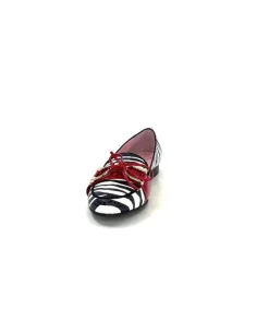 Dansi 5282 Cuir Blanc Noir Rouge