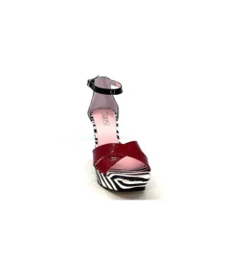 Dansi 5581 Cuir Noir Blanc Rouge