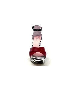 Dansi 5581 Cuir Noir Blanc Rouge