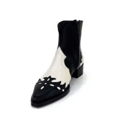 Dansi 5904 Cuir Noir Et Blanc