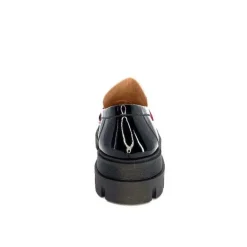 Dansi 5782 Cuir Vernis Noir Imprime Blanc