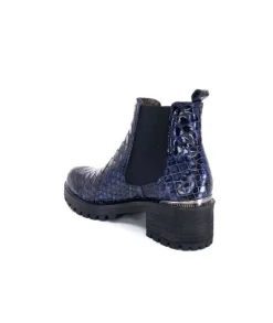 Dinka Cuir Vernis Coco Bleu