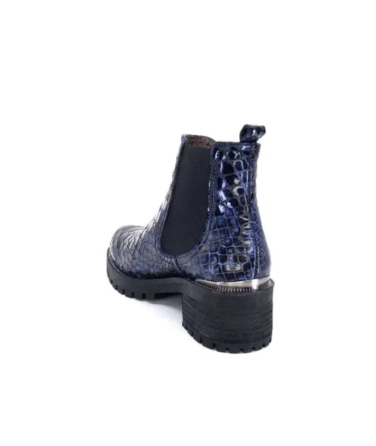 Dinka Cuir Vernis Coco Bleu