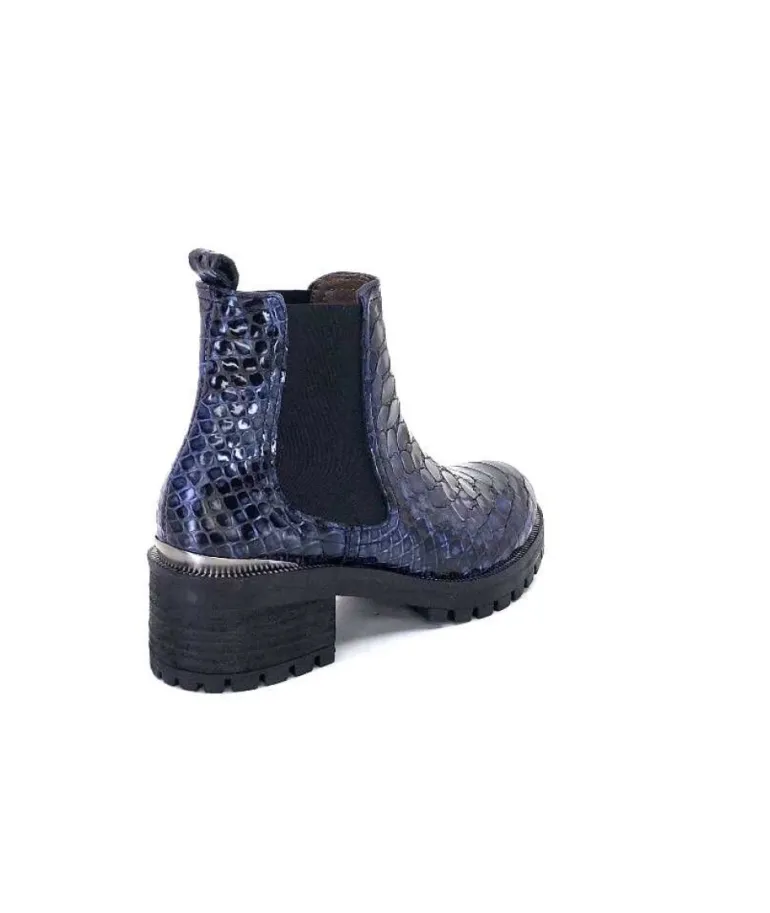 Dinka Cuir Vernis Coco Bleu