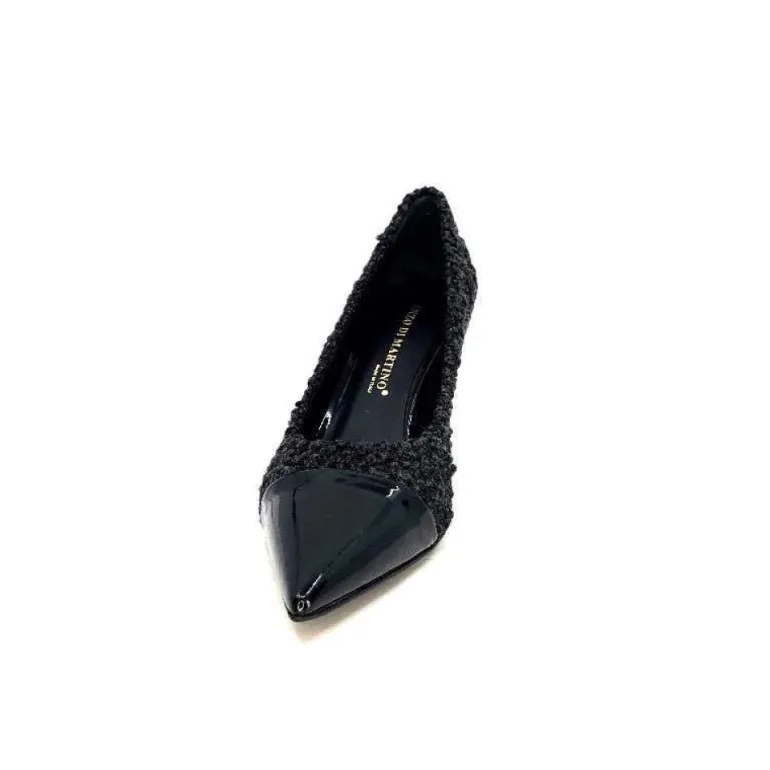 Enzo Di Martino Eli 715 Textile Noir Cuir Vernis Noir