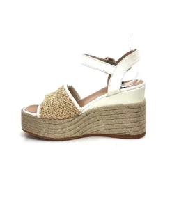Gaimo Edi Cuir Blanc & Raffia
