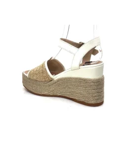 Gaimo Edi Cuir Blanc & Raffia