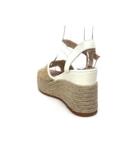 Gaimo Edi Cuir Blanc & Raffia