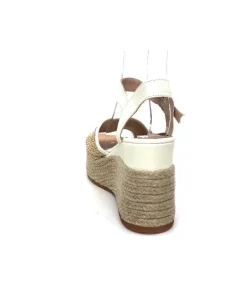 Gaimo Edi Cuir Blanc & Raffia
