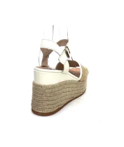 Gaimo Edi Cuir Blanc & Raffia