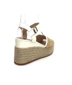 Gaimo Edi Cuir Blanc & Raffia