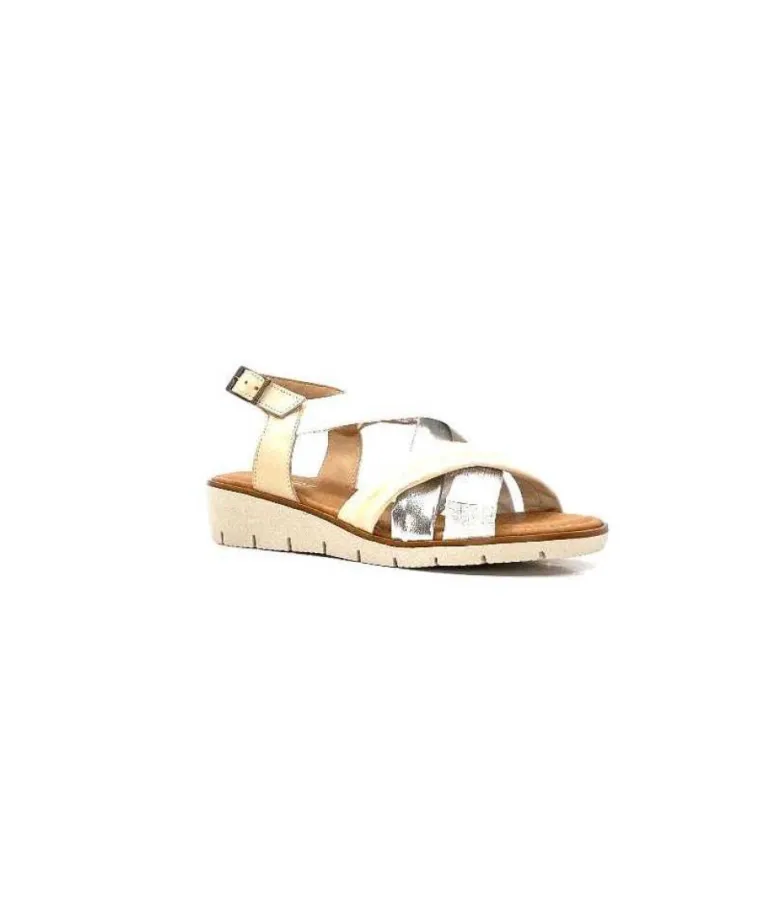 Ivoire 2146 Ceralin Cuir Blanc Beige Argent