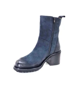 Ivoire 7753 Cuir Daim Bleu Marine
