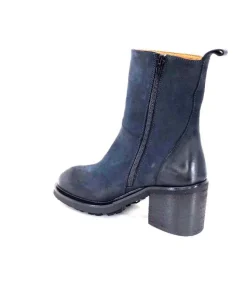 Ivoire 7753 Cuir Daim Bleu Marine