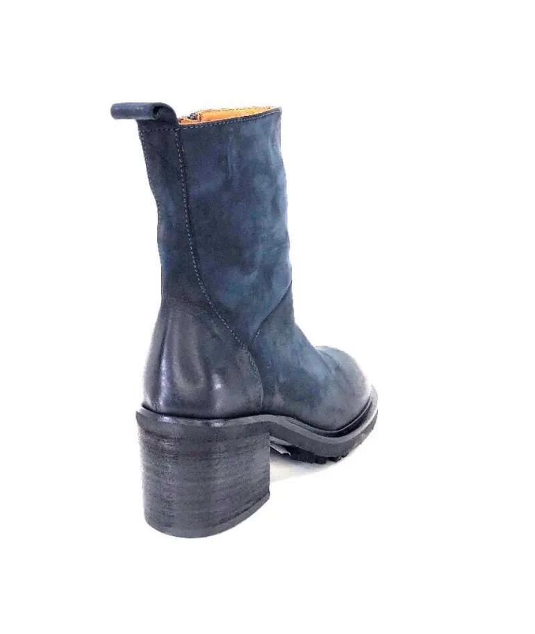 Ivoire 7753 Cuir Daim Bleu Marine