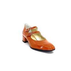 Ivoire 914 Cuir Vernis Marrone Orange