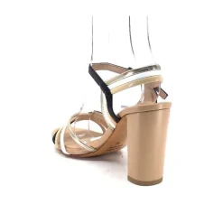 Ivoire 002 F85 Gro Cuir Nude Noir