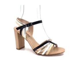 Ivoire 002 F85 Gro Cuir Nude Noir