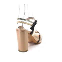 Ivoire 002 F85 Gro Cuir Nude Noir