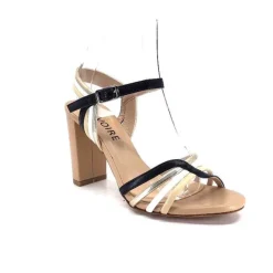 Ivoire 002 F85 Gro Cuir Nude Noir