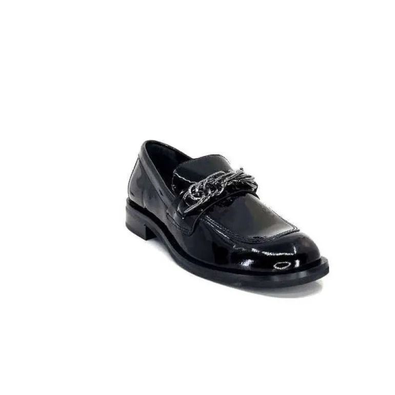 Ivoire 77502 Falconi Cuir Vernis Noir