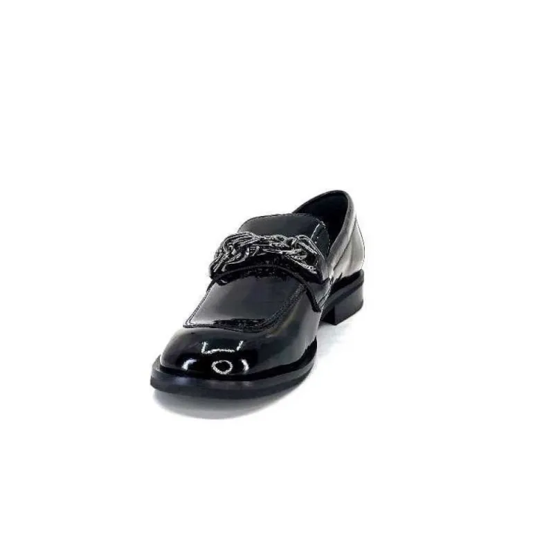Ivoire 77502 Falconi Cuir Vernis Noir
