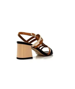 Ivoire B621 F Romagna Cuir Noir Cognac Nude