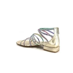 Ivoire E35.008 Cuir Or Strass Multi