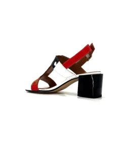 Ivoire F2105 Sardegna Cuir Blanc, Marron, Rouge & Noir