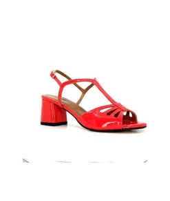 Ivoire F2295 Venezia Cuir Vernis Rouge