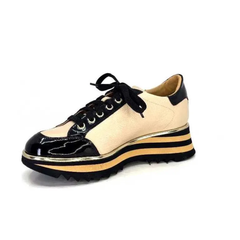 Ivoire H985M Cuir Vernis Noir Beige