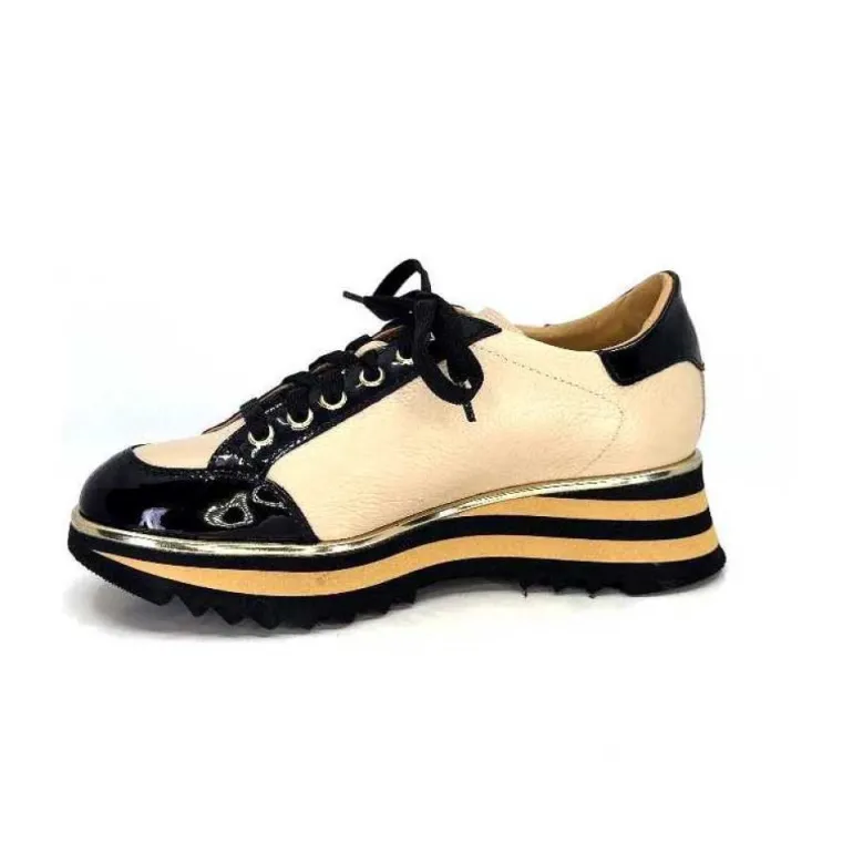 Ivoire H985M Cuir Vernis Noir Beige