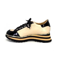 Ivoire H985M Cuir Vernis Noir Beige