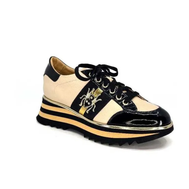 Ivoire H985M Cuir Vernis Noir Beige