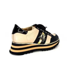 Ivoire H985M Cuir Vernis Noir Beige