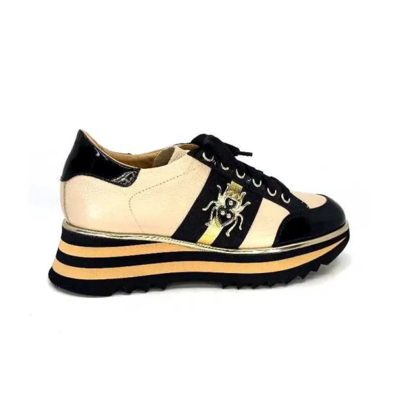 Ivoire H985M Cuir Vernis Noir Beige