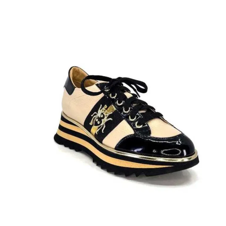 Ivoire H985M Cuir Vernis Noir Beige